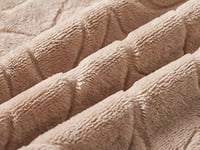 بطانية دفء شتوي سادة مقاس مفرد ونص - بيج