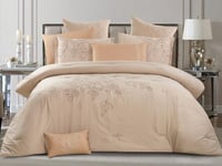 مفرش صيفي دوريس مزدوج من خامة القطن المطرز 9 قطع