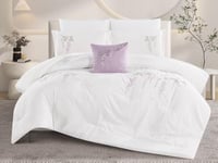 مفرش بي تاج صيفي مزدوج مطرز 7 قطع