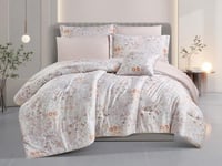 مفرش شيري صيفي مفرد من خامة القطن 4 قطع 300غرزة