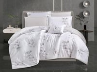 مفرش شيري صيفي مفرد من خامة القطن 4 قطع 300غرزة