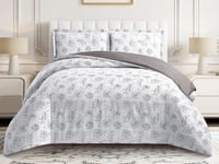 بيت لحاف آسي صيفي بدون حشوة مزدوج 4 قطع