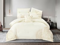 مفرش كاليكا صيفي مفرد خامة قطنية مطرزة 4 قطع