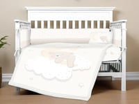 مفرش الدب النائم بـ حواجز للأطفال مفرد - 7 قطع