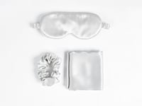 طقم وسادة حرير فضي عدد القطع 3