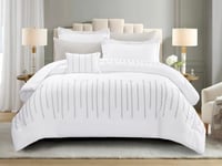 مفرش سولين صيفي مزدوج من خامة القطن المطرز 7 قطع