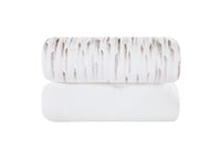 مفرش بي تاج صيفي مزدوج مطرز 7 قطع