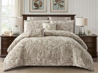 مفرش كاتنس الفاخر من نسيج الجاكار مزدوج - 8 قطع