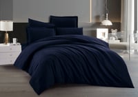 مفرش ميلير فندقي مزدوج 7 قطع - كحلي