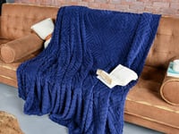 بطانية ماري خفيفة بمقاس مزدوج - أزرق غامق