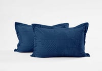 مفرش باسك شتوي مزدوج 6 قطع - أزرق غامق