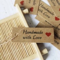 100 علامة تعليقة صنع بحب مع حبل