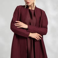 Shawl Crlnkle – عباية بليزر شال قماش مكسر