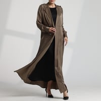 عباية بليزر كريب مغسول (بدون بطانة)