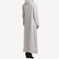 Linen Pinstripe – عباية بليزر لينن مقلم