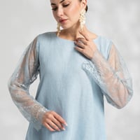 BISHT ABAYA - LINOA LACE / عباية نص بشت لينن كم دا...