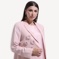 Roselle Pink – عباية بليزر الورد الوردي