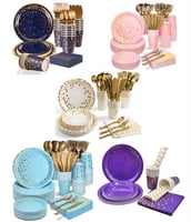 مجموعة حفلة 230 قطعة بألوان مختلفة