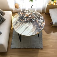 طاولة خدمة بقع الالوان خشبية مصنوعة يدويا