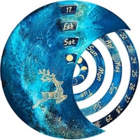 قالب سيليكون تقويم مراحل القمر لصب الريزن