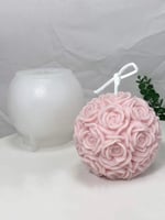 قالب شمع الزهور الدائري 8*8سم