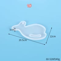 قالب سيليكون شمل موج و حوت اكواب 2 قطعة