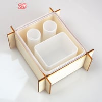 مجموعة قوالب السيليكون شكل حامل فرشاة الأسنان مكون...