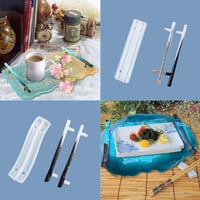 2-قطعة قالب سيليكون شكل مقابض صواني تقديم