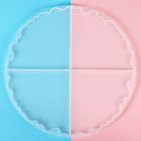 قالب سيليكون كوستر مقسم لأربع قطع غير منتظم الحواف