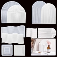 قالب سيليكون كوستر على شكل موجة مقاس 13*12.5