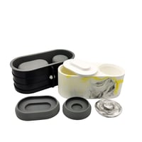 قالب سيليكون وعاء نباتي بيضاوي عالي الجودة مع دعام...