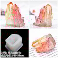 14 قطعة قوالب سيليكون اشكال كريستالية ثلاثية الأبع...