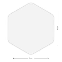 لوح خشبي مضلع لون ابيض مقاس 45*45 سماكة 1.8 سم
