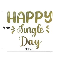 ستيكر يوم العزاب عالمي سعيد بالانجليزي