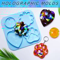 قوالب سلسلة المفاتيح هولوجرافيك لفن الريزن