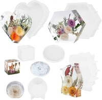 مجموعة 6 قطع قوالب سيليكون كبيرة للكاستينج بأشكال...