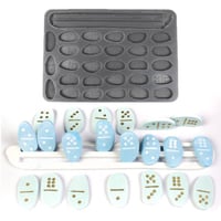 قالب سيليكون دومينو احجار مختلفة حافة مدورة مع قاع...