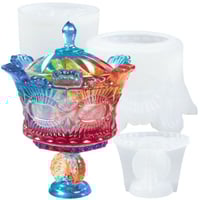 قالب سيليكون مبخرة الكريستالي صندوق سكريات