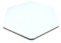 لوح خشبي مضلع لون ابيض مقاس 45*45 سماكة 1.8 سم