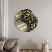 لوحة جدارية بقع الالوان خشبية مصنوعة يدويا