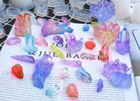 14 قطعة قوالب سيليكون اشكال كريستالية ثلاثية الأبع...