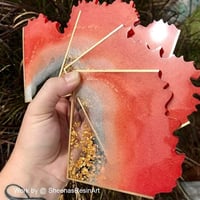 قالب سيليكون 4 قطع كوستر بحواف غير منتظمة