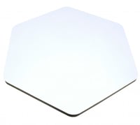 لوح خشبي مضلع لون ابيض مقاس 45*45 سماكة 1.8 سم