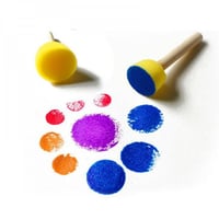 مدق طقم 4 قطع اسفنج رسم دائري