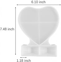 قالب سيليكون للريزن إطار صورة على شكل قلب كبير