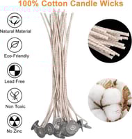 100 قطعة فتائل للشموع