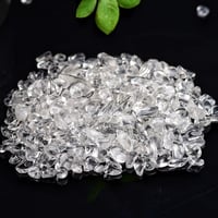 حجر كريستال أبيض شفاف مقاس 7-9 ملم وزن 100 غ