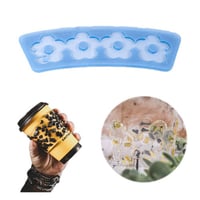 قالب سيليكون حامل أكواب شكل سلسلة زهور