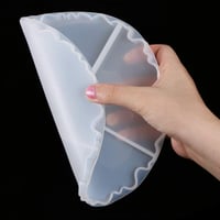 قالب سيليكون كوستر مقسم لأربع قطع غير منتظم الحواف