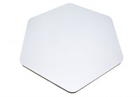 لوح خشبي مضلع لون ابيض مقاس 45*45 سماكة 1.8 سم